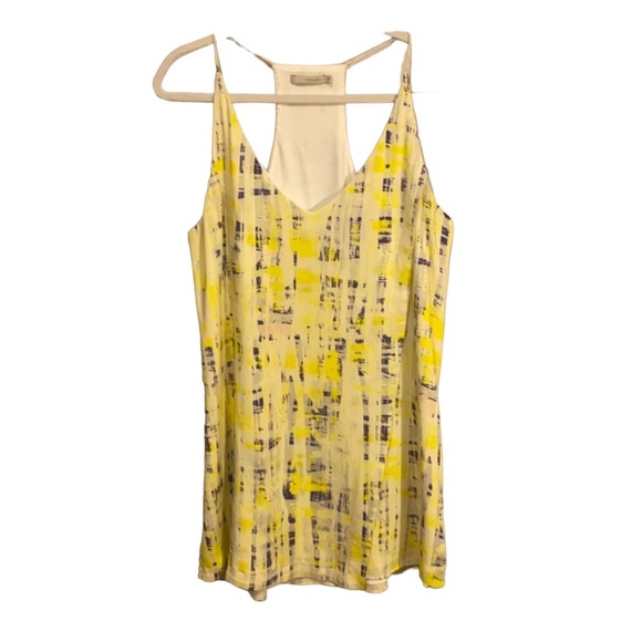 TOWNSEN Dresses & Skirts - White & Yellow Mini Wrap Summer Dress